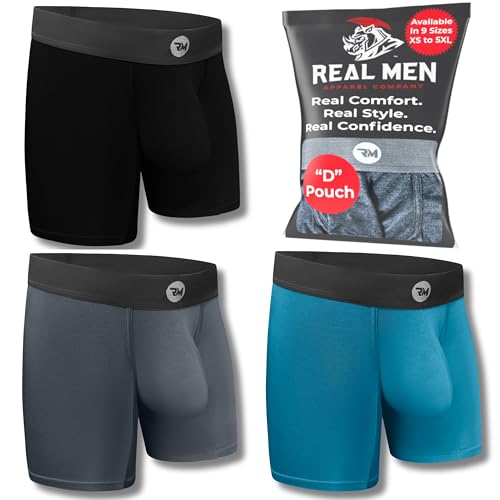 Real Men Bulge Enhancing Underwear 3 Pack 7 Inch,Ultra Soft...