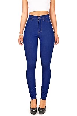 Vibrant Women’s Juniors Classic High Waist Denim Skinny Jeans