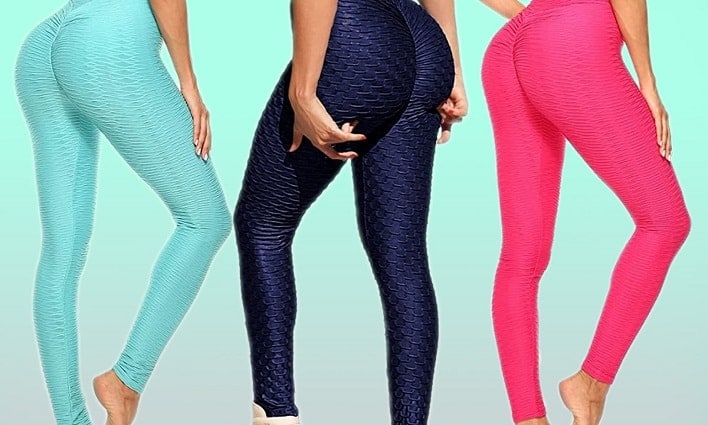 girls with anti cellulite leggings